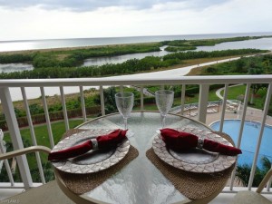 View of the Gulf of Mexico from the Living Room Sliding Doors to